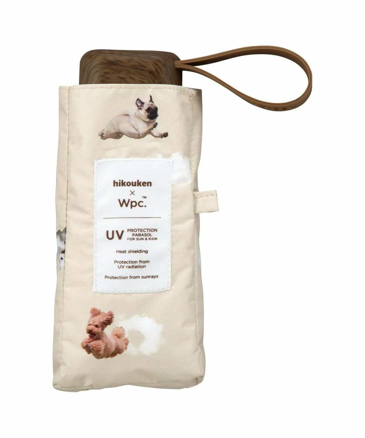 飛行犬 X Wpc. 雲朵飛行狗狗遮陽傘｜輕量五節收納．晴雨兼用 (220g)