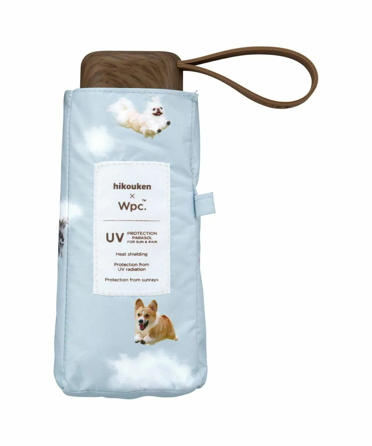 飛行犬 X Wpc. 雲朵飛行狗狗遮陽傘｜輕量五節收納．晴雨兼用 (220g)