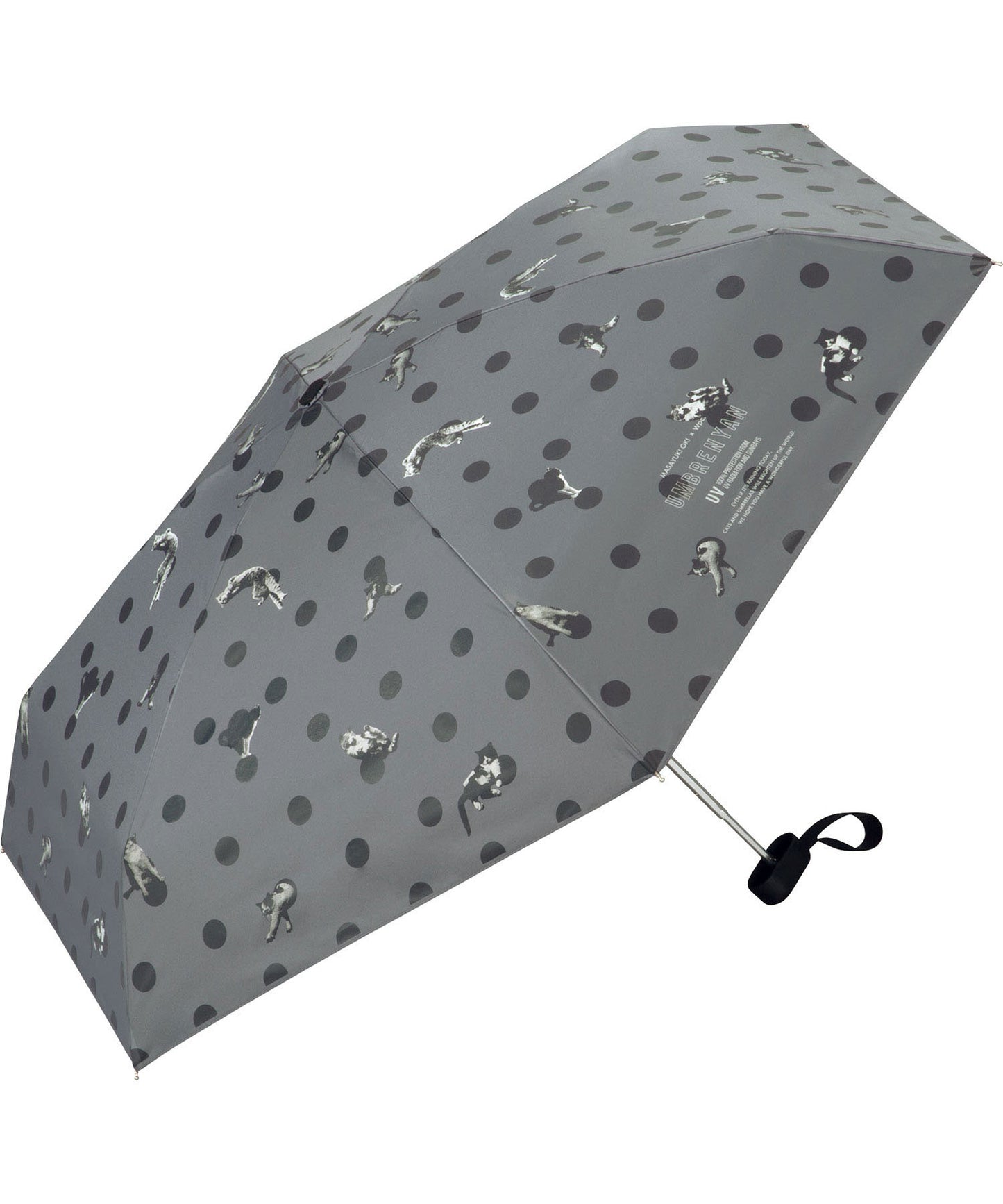 沖昌之 X Wpc. 貓貓波點摺疊傘｜100%遮光．可愛貓貓圖案．送禮佳品 (190g)