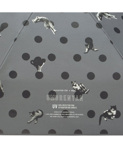 沖昌之 X Wpc. 貓貓波點摺疊傘｜100%遮光．可愛貓貓圖案．送禮佳品 (190g)