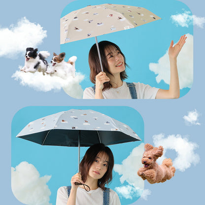 飛行犬 X Wpc. 雲朵飛行狗狗遮陽傘｜輕量五節收納．晴雨兼用 (220g)