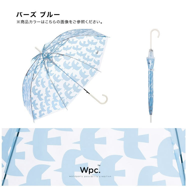 Transparent long umbrella with flowers