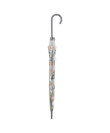 Transparent long umbrella with flowers