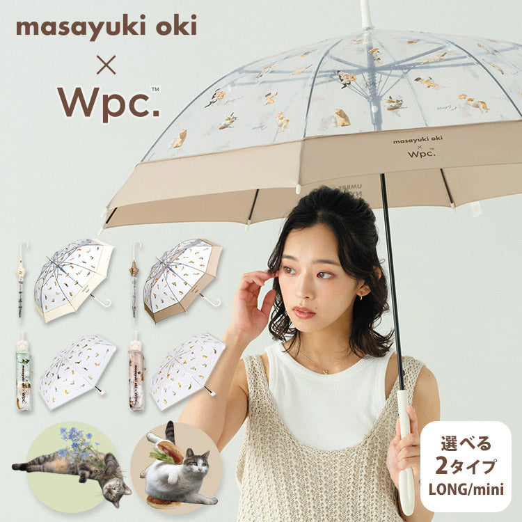 沖昌之 X Wpc. 貓貓半透明長傘｜可愛貓咪設計｜送禮首選 (390g)
